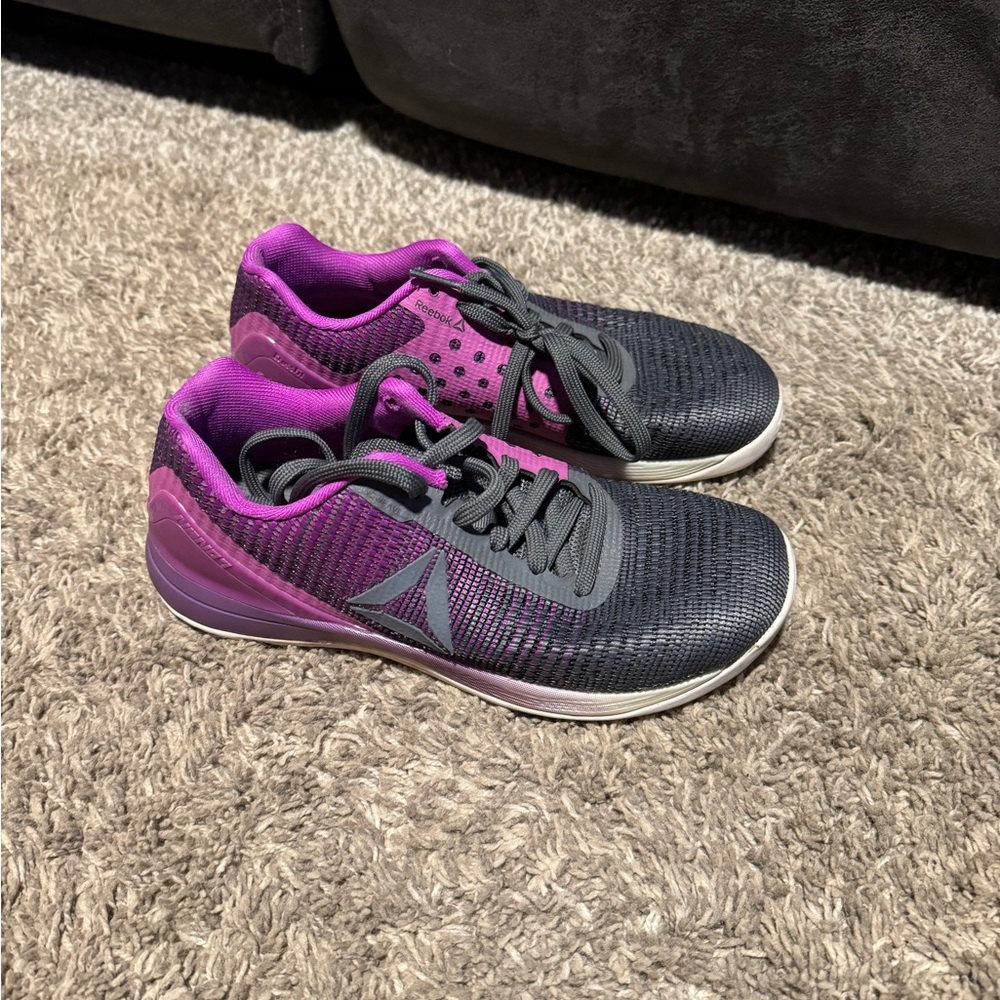 Reebox purple grey women’s CrossFit sneakers 8